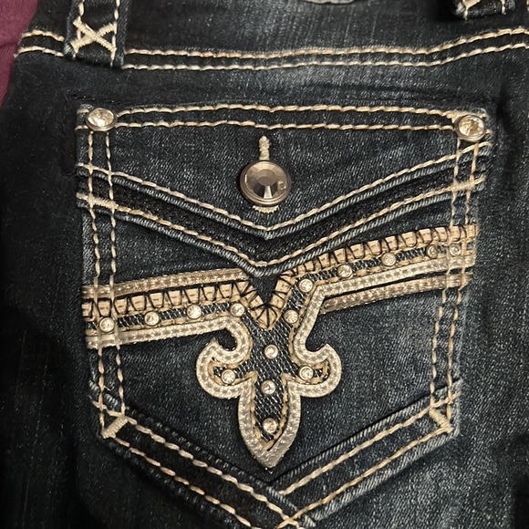 Rock Revival Dark Wash Skinny Jeans - Picture 2 of 6